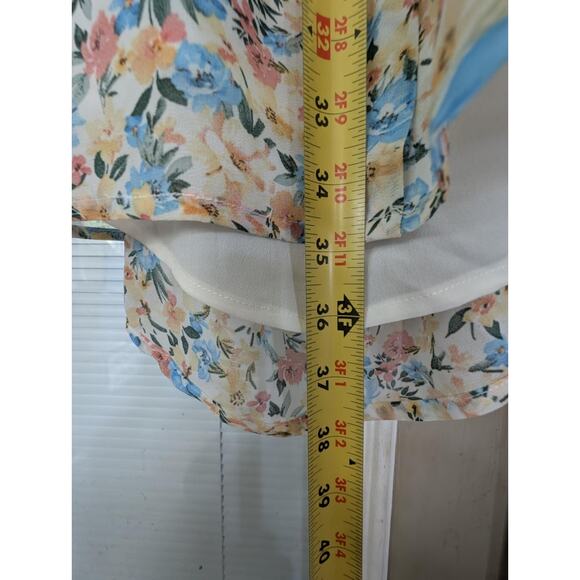 Pink Lilly Floral Summer Mini Dress Multicolor Sleeveless Casual Women's Size M - Picture 12 of 15